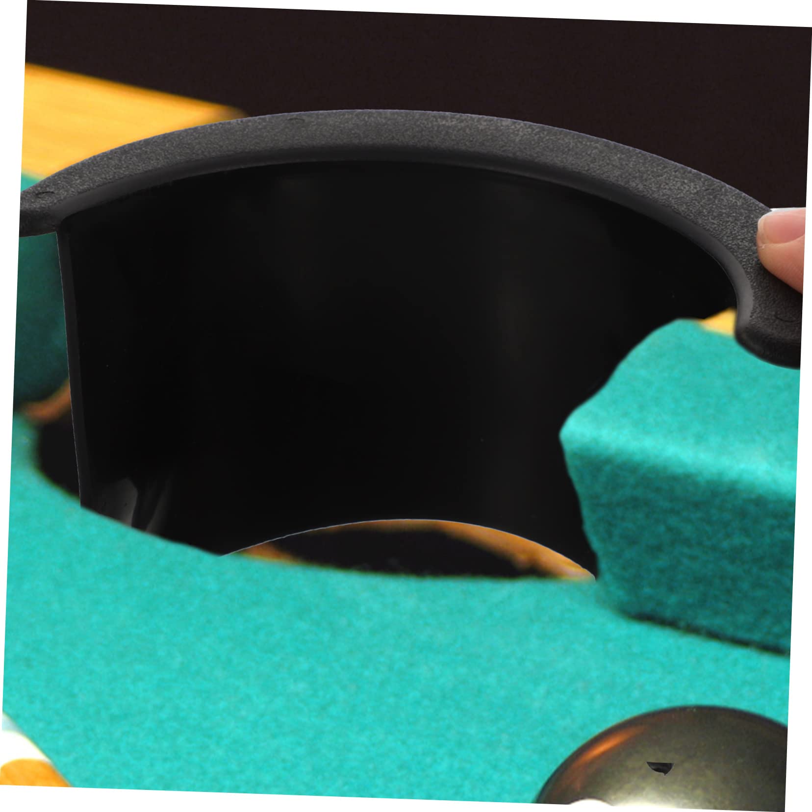 Toddmomy Lot De 6 Doublures De Poche pour Table De Billard 4 Coins Et 2 Côtés en Plastique Noir 4.72X2.56X0.79 Pouces Accessoires Billard Faciles À Installer pour Bar Et Maison