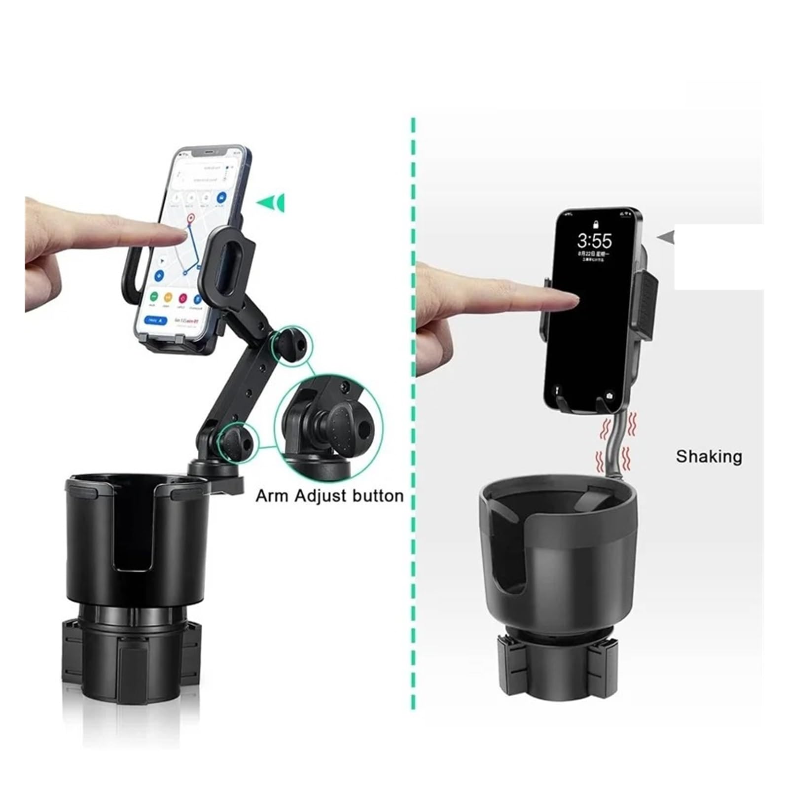 Universal Becherhalter Auto Verstellbare Universal-Auto-Getränkehalter Getränkehalter Expander-Adapter Mit Telefon-Aufbewahrungsbox Tablett-Zubehör Becherhalters Fahrzeug
