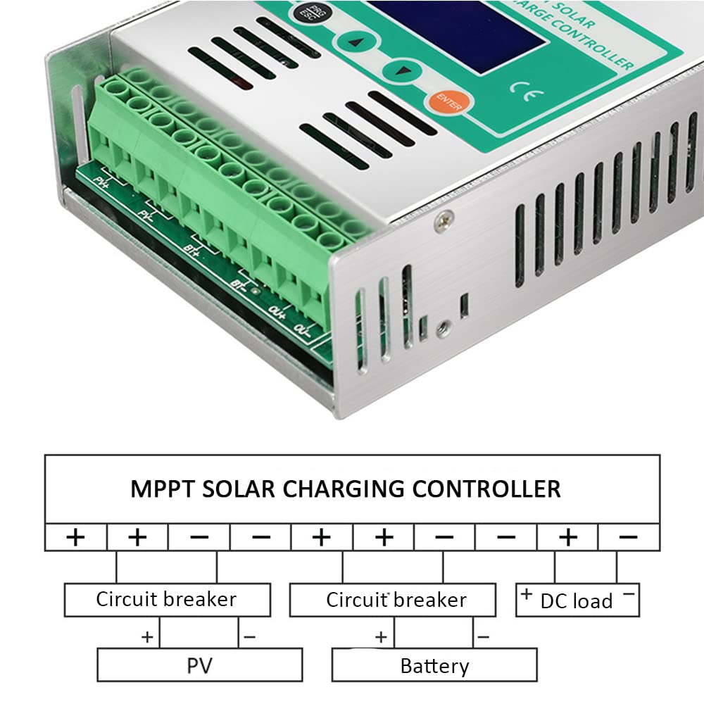 Controlador Solar MPPT 60A 12V-48V Fotovoltaico RV Sistema de Control de Almacenamiento de energía doméstica