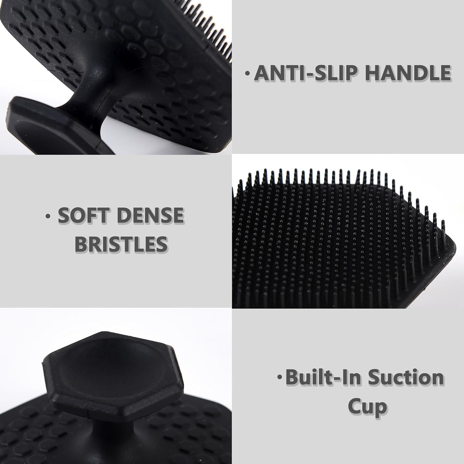 2-Piece Silicone Facial Brush Set, Gentle Exfoliating Facial Brush, Suitable for Both Men and Women, Soft Bristles - Image 3