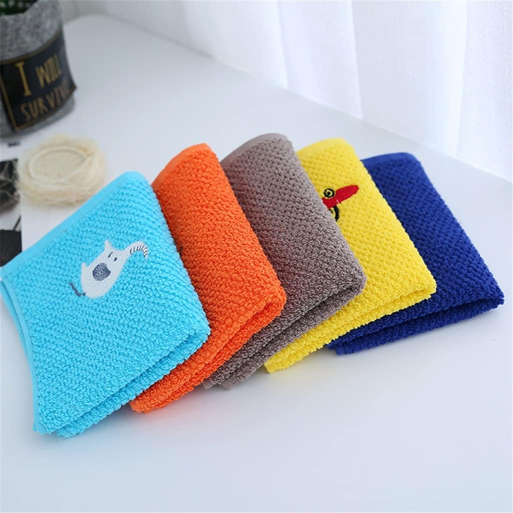 Children's Towel, Small Towel, Embroidered Couple, Children's Towel, Pure Cotton (Color : A, Size : 25 * 50cm) (A 25 * 50cm)