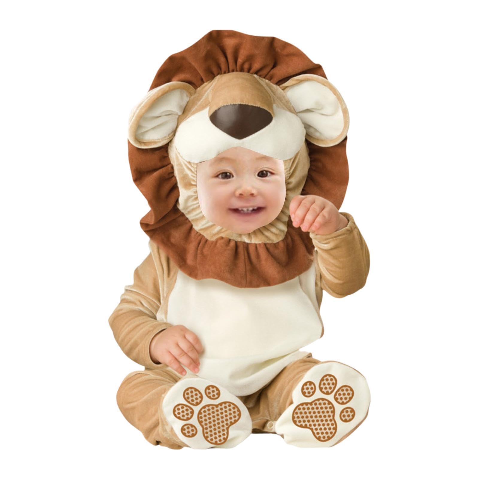 Baoblaze Costume di Halloween per neonati, tutina per neonati con cartoni animati, portatile, artigianale, divertente, per feste di Halloween, cosplay per, Forma di Leone, Xl