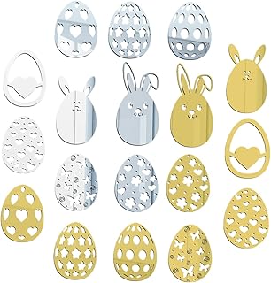 NOLITOY Adesivo De Parede De De Coelho 18Pcs Adesivo De Parede De Espelho Adesivos De Parede De Espelho Adesivo De Parede 3D Espelho De Vidro Adesivos De Parede Removíveis Guarnição