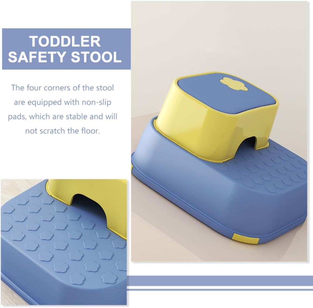 Compact Round Step Stool for Babies, Lightweight Pp Material, Load-Bearing Design Without Burrs, Doorway Stool for Changing Shoes and Daily Footstool Use