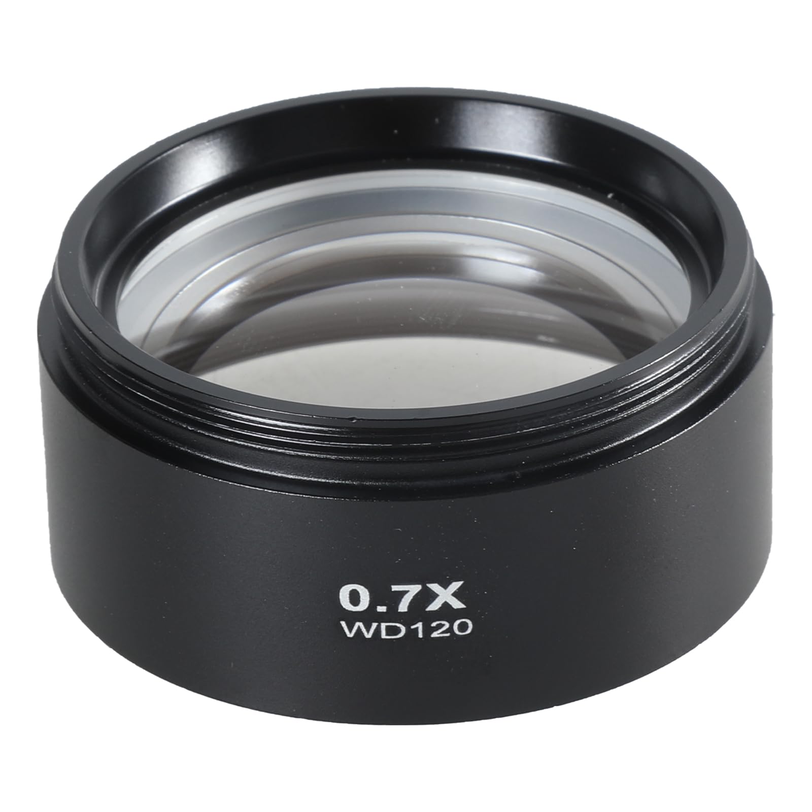 Kalttoy Black 0.7X 0.5/0.7 Industrial Microscopes Barlow Glass Lens Aluminium Barlow Lens For Trinocular Stereo Microscope High Magnification Expansion