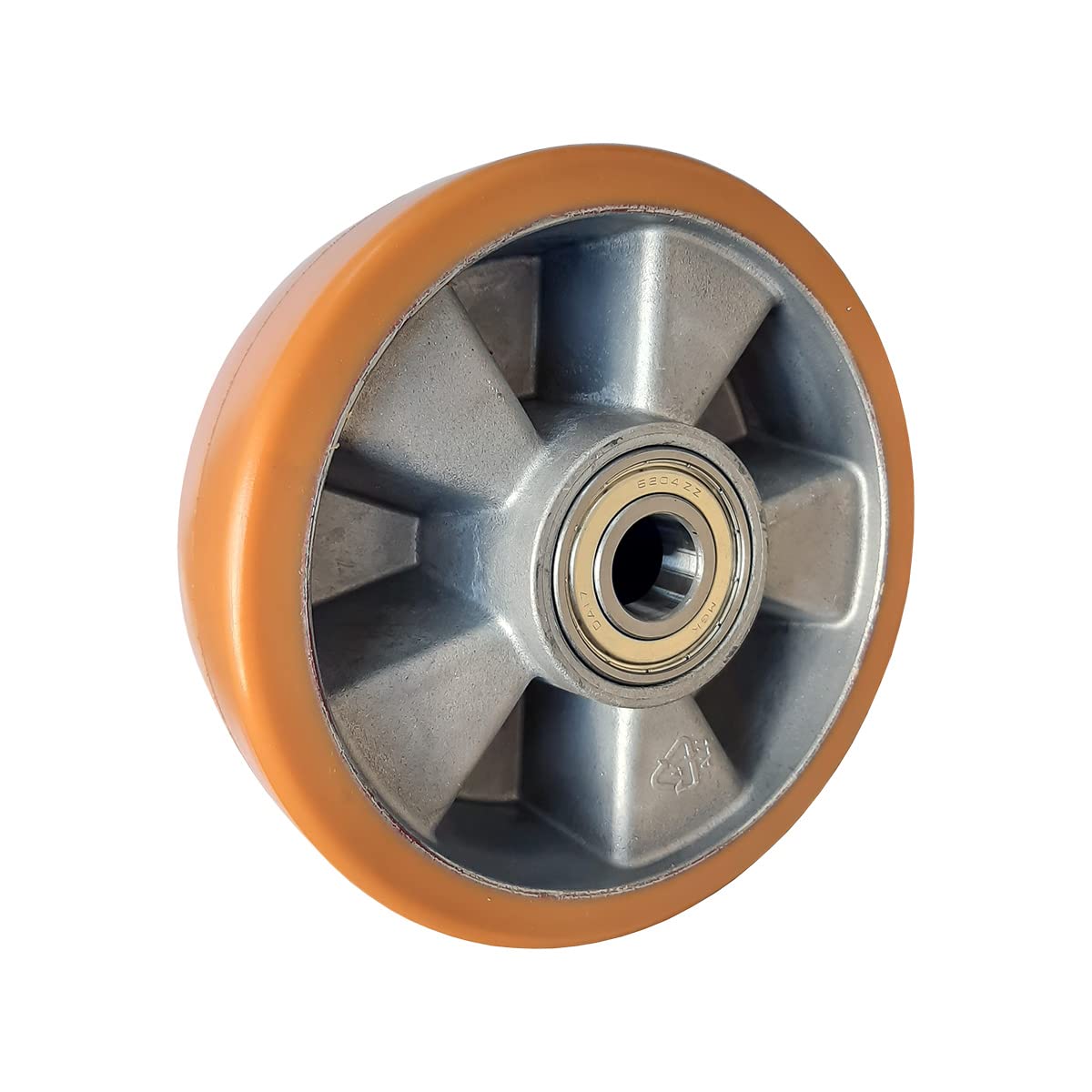 WIKO Roulettes en Polyuréthane 160 mm Avec Roulement à Billes pour Chariot Plateforme Roues en Nylon Fixateur Roue 600 kg