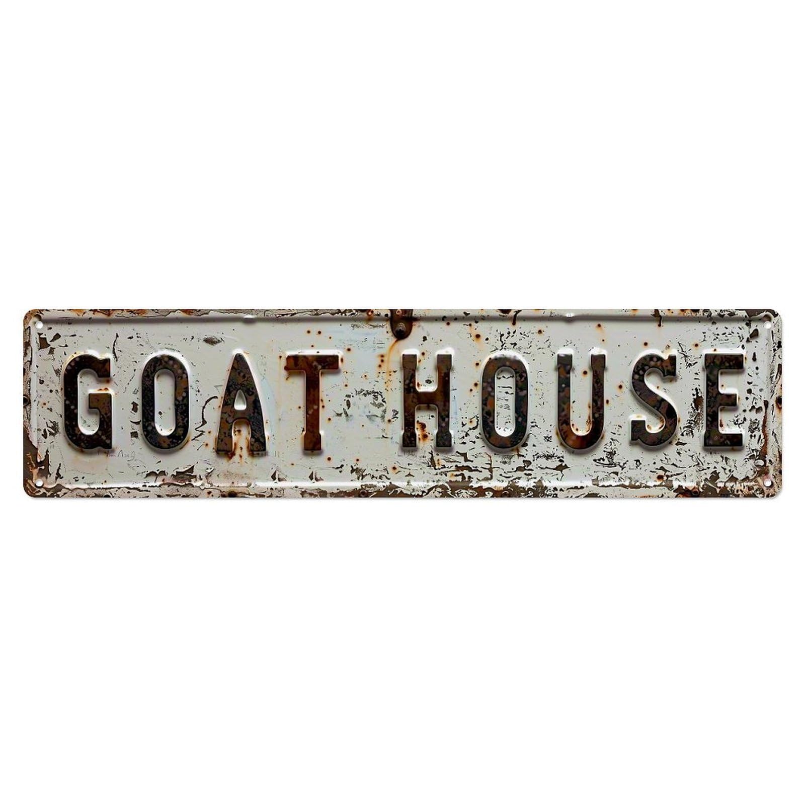 Jdyansheng Vintage Goat House Rustic Metal Sign Tin Sign Metal Poster Metal Signs For Home Man Cave Bar Cafe Kitchen Laundry Room Wall Decorations 4X16 Inches