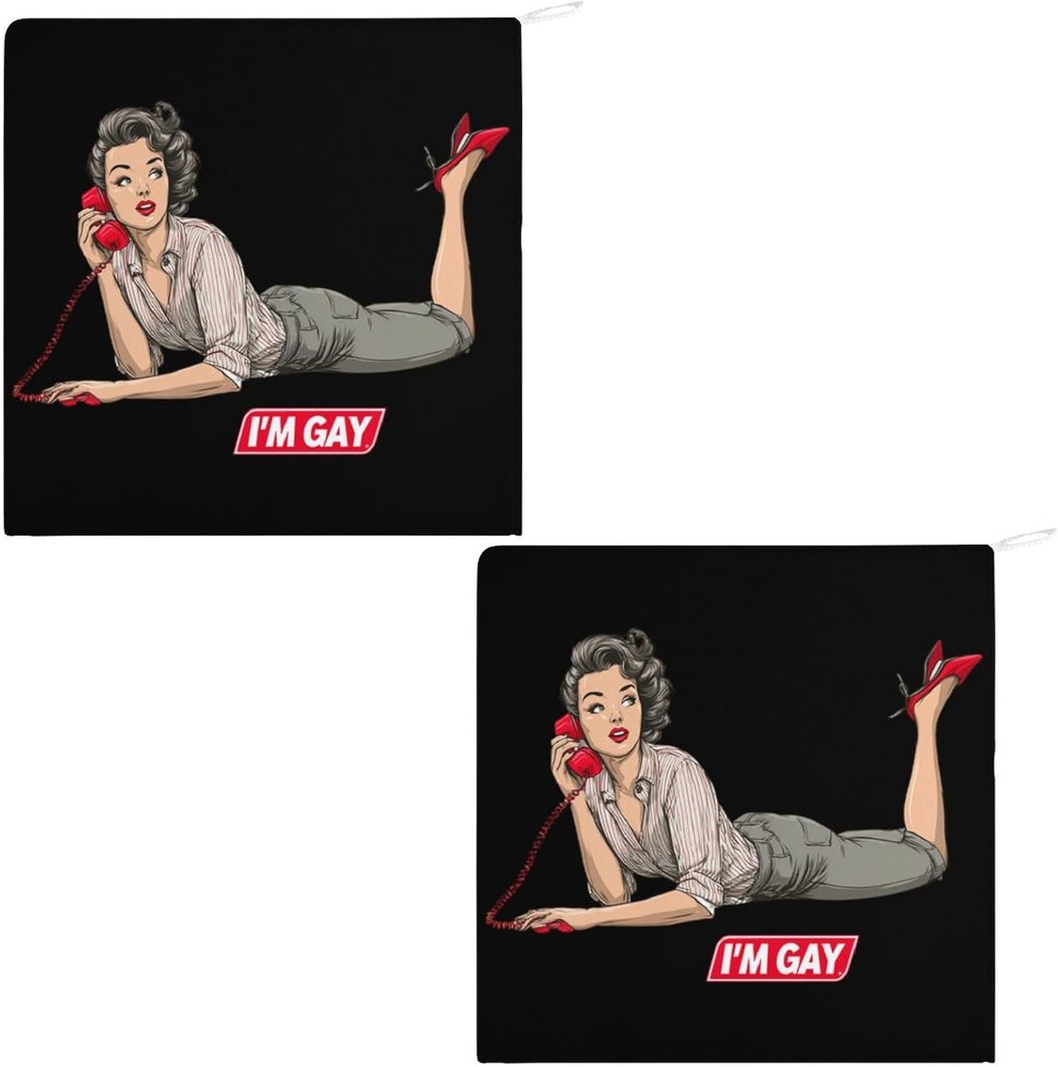 Rainbow Lesbian Gay Sounds I'm Gay Hand Towels for Bathroom Handkerchief | Absorbent,with Hanging Loop,Kitchen Towels,for Home Hotel,Soft