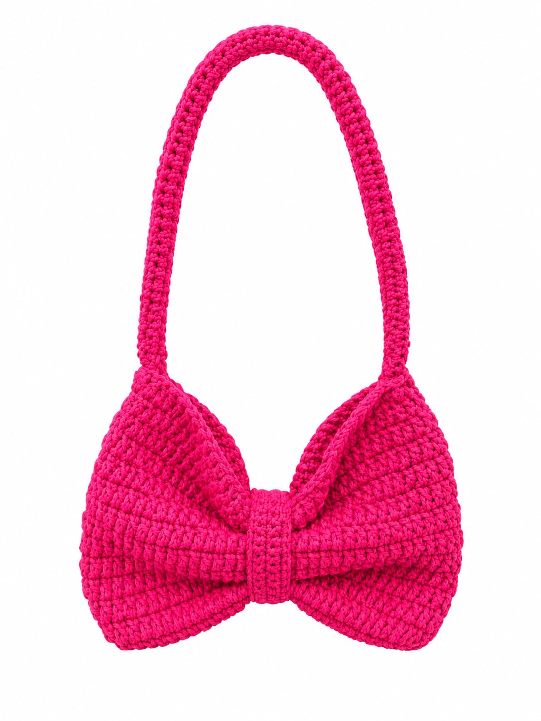Handmade Crochet Bow Bag-image-10