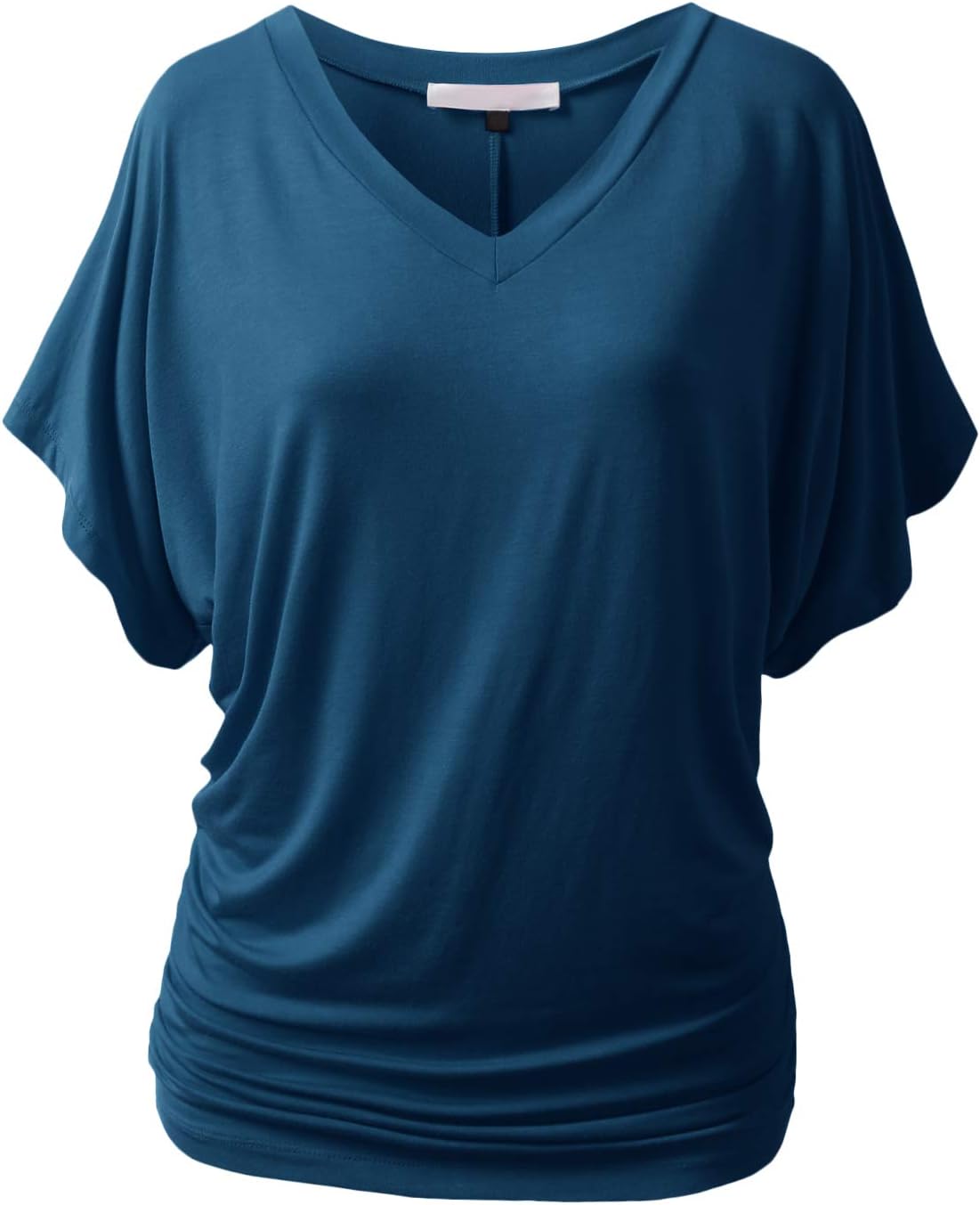 Womens Dolman Sleeve Top Boatneck Drape Shirts Awts055_awts080_teal Small