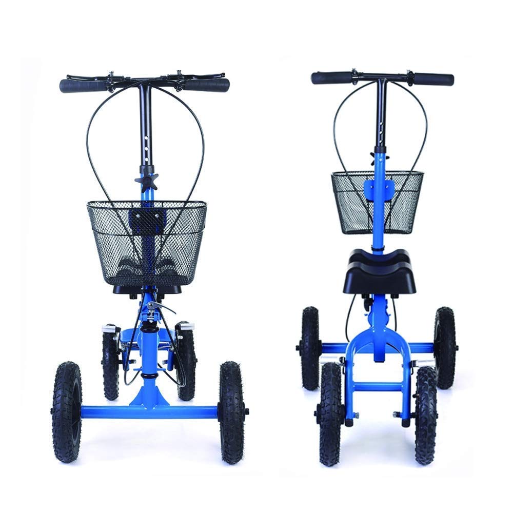 Genérico Andador de Rodilla con dirección - Andador para fracturas de Pierna, pie y Tobillo - Alternativa a Las muletas para Adultos y Ancianos - Carro Compacto y portátil de Cuatro Ruedas