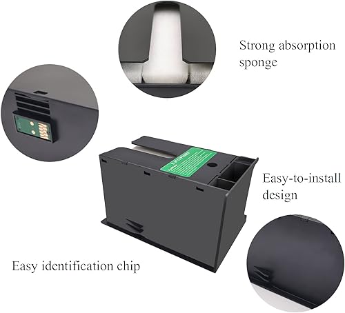 Miniatura 2 de T6711 Caja de tanque de mantenimiento de tinta con chip remanufacturada para Workforce WF7510 WF7110 WF7210 WF7610 WF7620 WF7710 WF7720 WF3520