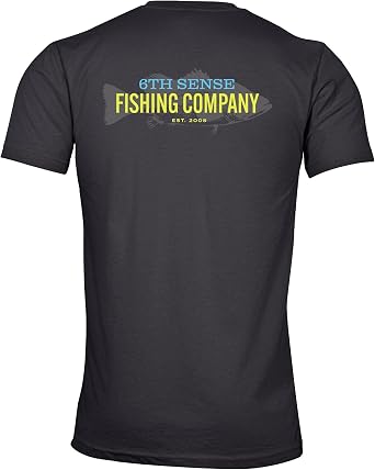 6th Sense Premium Tee Fishing Co. Series Athletic Fit T-Shirt Ultra-Soft Cotton-Poly Blend Fishing Lifestyle Shirt