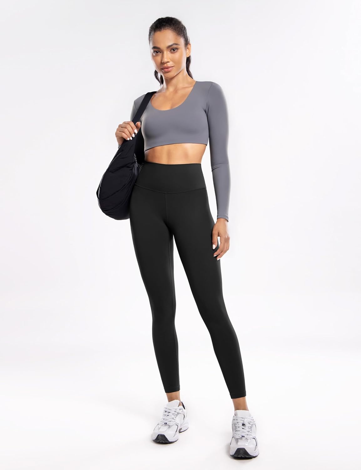 POSHDIVAH Women's Creamluxe Yoga Leggings 21"/23"/25"/28" High Waisted Cream-Feeling Workout Lounge Pants for Running - Image 3