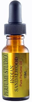 Indian Sandalwood Perfume Oil. Premium 100% Pure Indian Sandalwood Fragrance Oil, Skin Safe & Alcohol Free. Uses Body Oil, Soap Making, Candle, Incense - 15ml/.5oz Amber Glass Dropper Bottle.