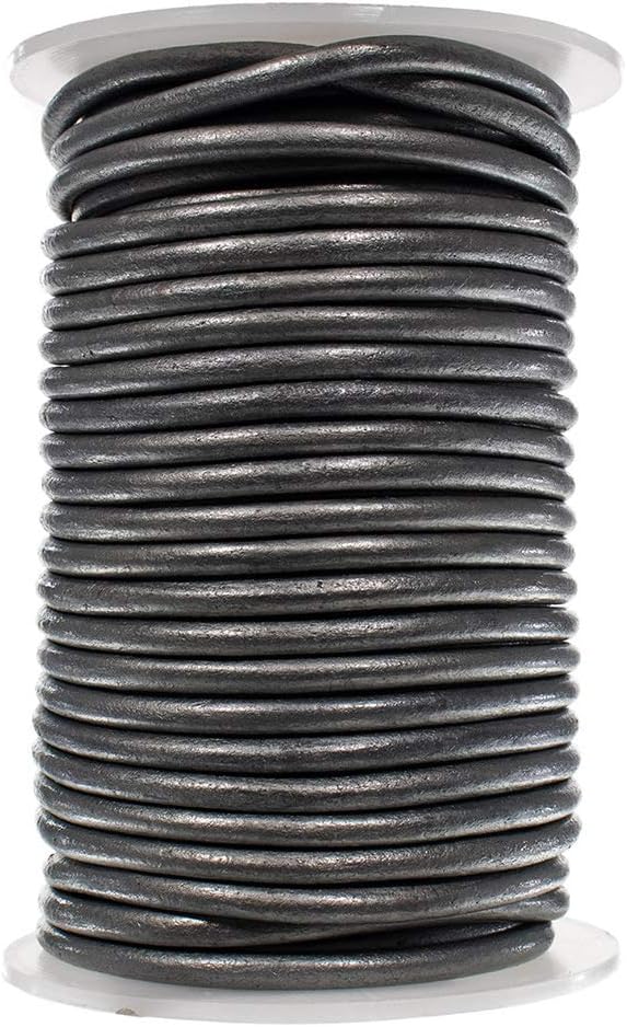West Coast Paracord Round Leather Cord - Perfect for Crafts, DIY, Jewelry, and More!