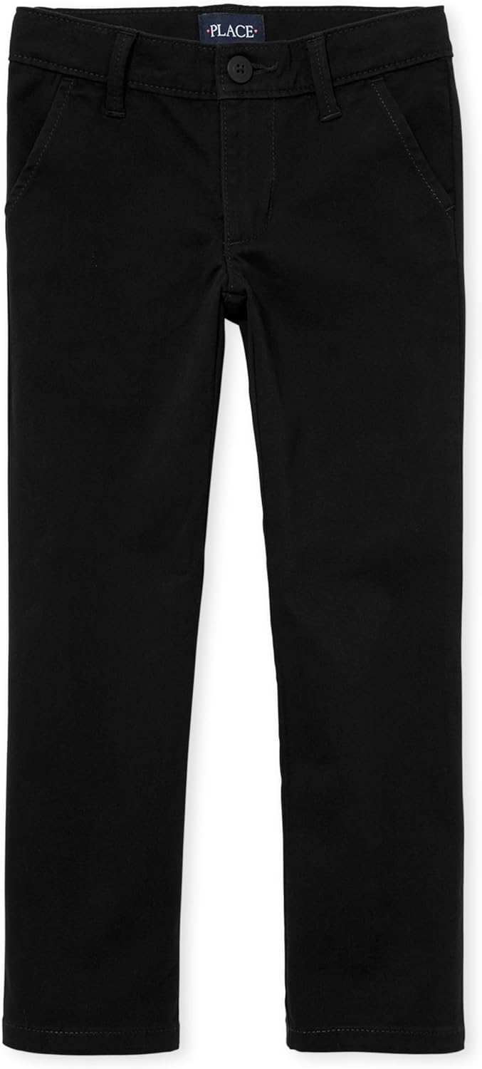 The Children's Place girls Uniform Skinny Chino Pants, Black, 12 Slim US