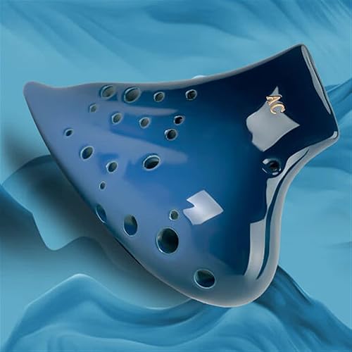 Miniatura 2 de TSTS Ocarina - Instrumento musical esmaltado de tres tubos con llave C (AC), 3 tubos para principiantes, tocan Ocarina profesionalmente niños