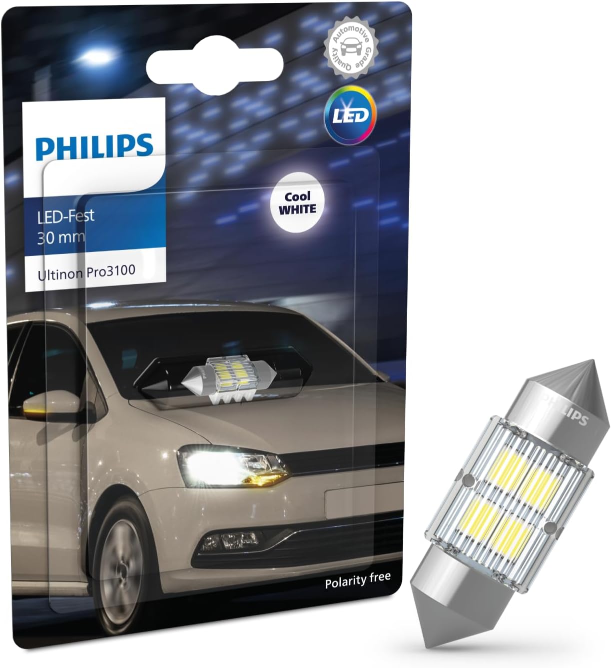 Ultinon Pro3100 LED Festoon car signalling bulb, 6.000K, 30mm