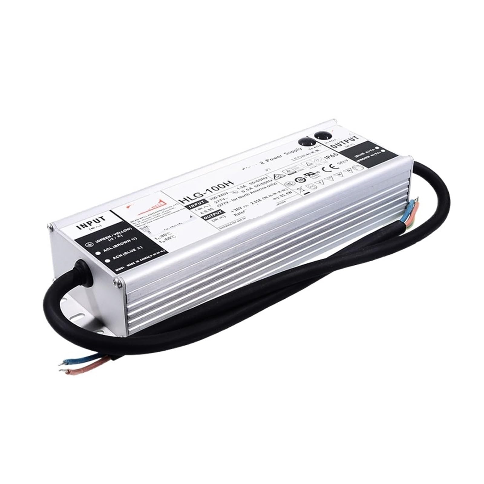 Alimentation à découpage LED étanche avec gradation 3 en 1 HLG-100H pour rubans haut de gamme