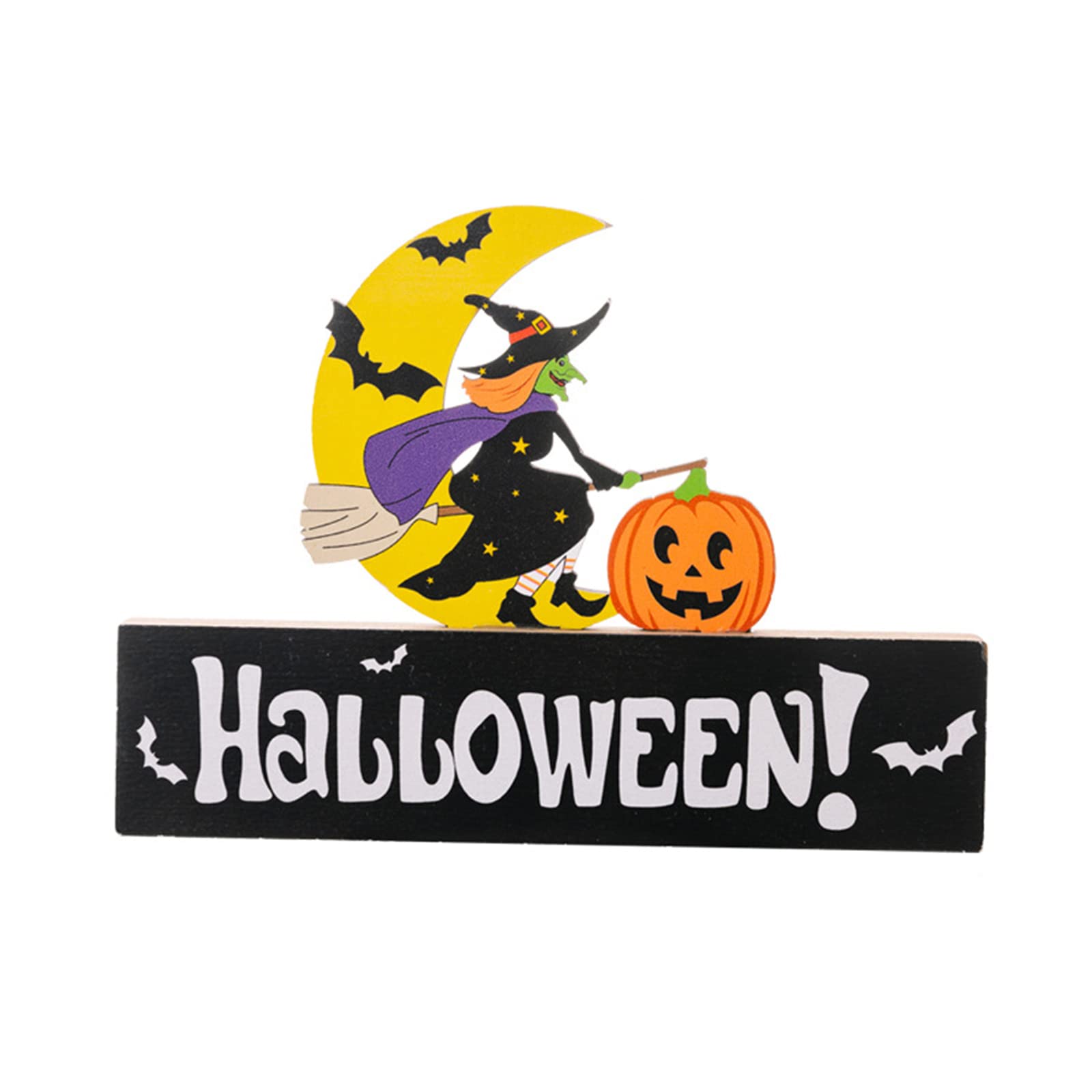 Nucelit Halloween Wooden Ornaments Gnomes Sculpture Tiered Tray Decor for Home Desktop Ornaments Halloween Decor Wood