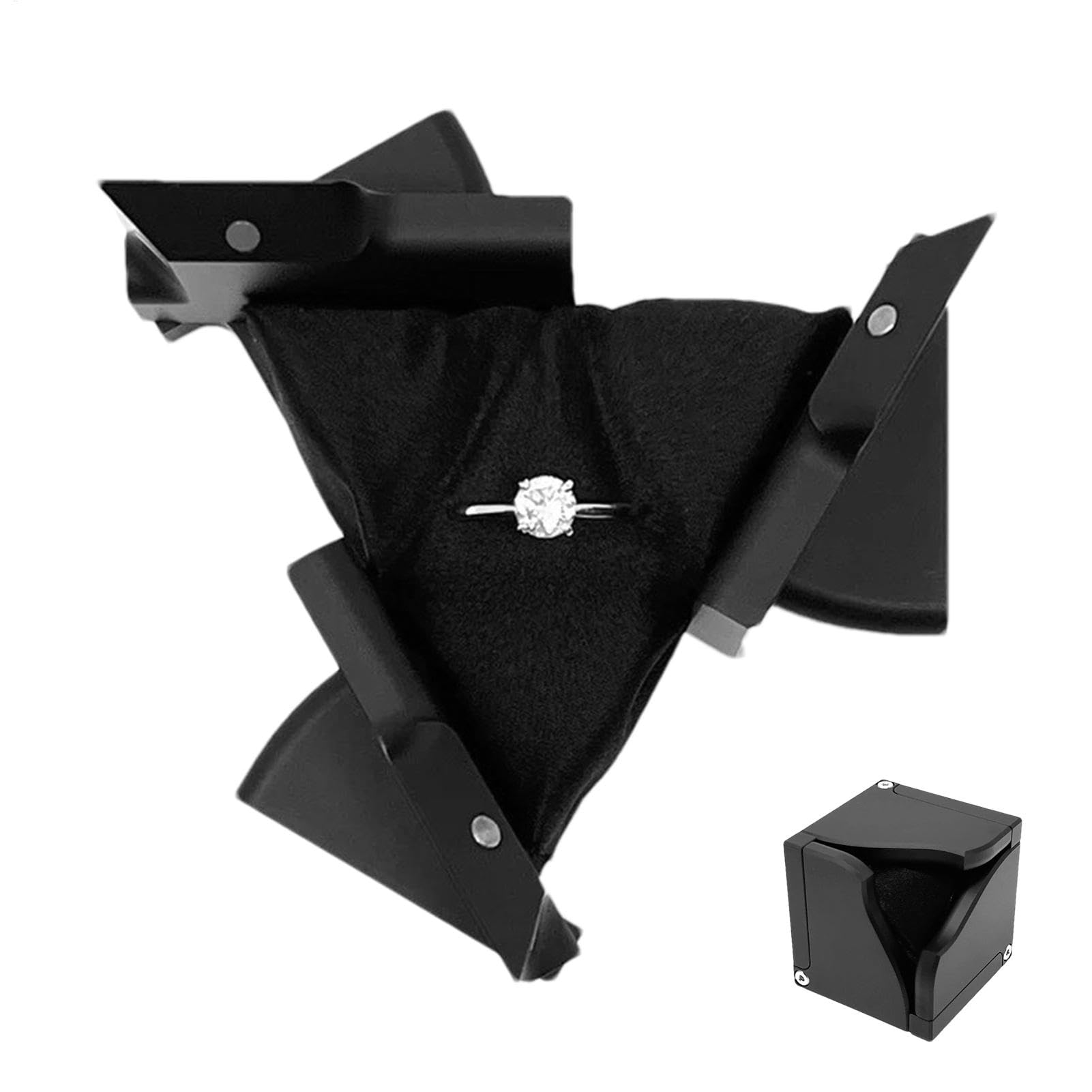 de de compromiso para propuesta de matrimonio, portadores de anillos del novio, de ceremonia de compromiso, de decorativa, de de aleación de aluminio dinámica | Kinetacubes Hombres Adultos Familia Amigos Almacenamiento Hogar Año Nuevo Chino San Valentín B