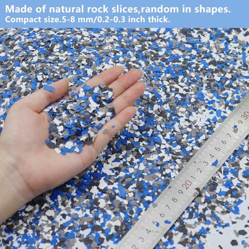 Image of Epoxy Floor Flakes，454g / 1Lb Blend Decorative Color Chips Concrete Floor Coatings Paint Flakes Garage Epoxy Floor Kit for Garage Floor Paint, Wall Interior and Exterior House Paint