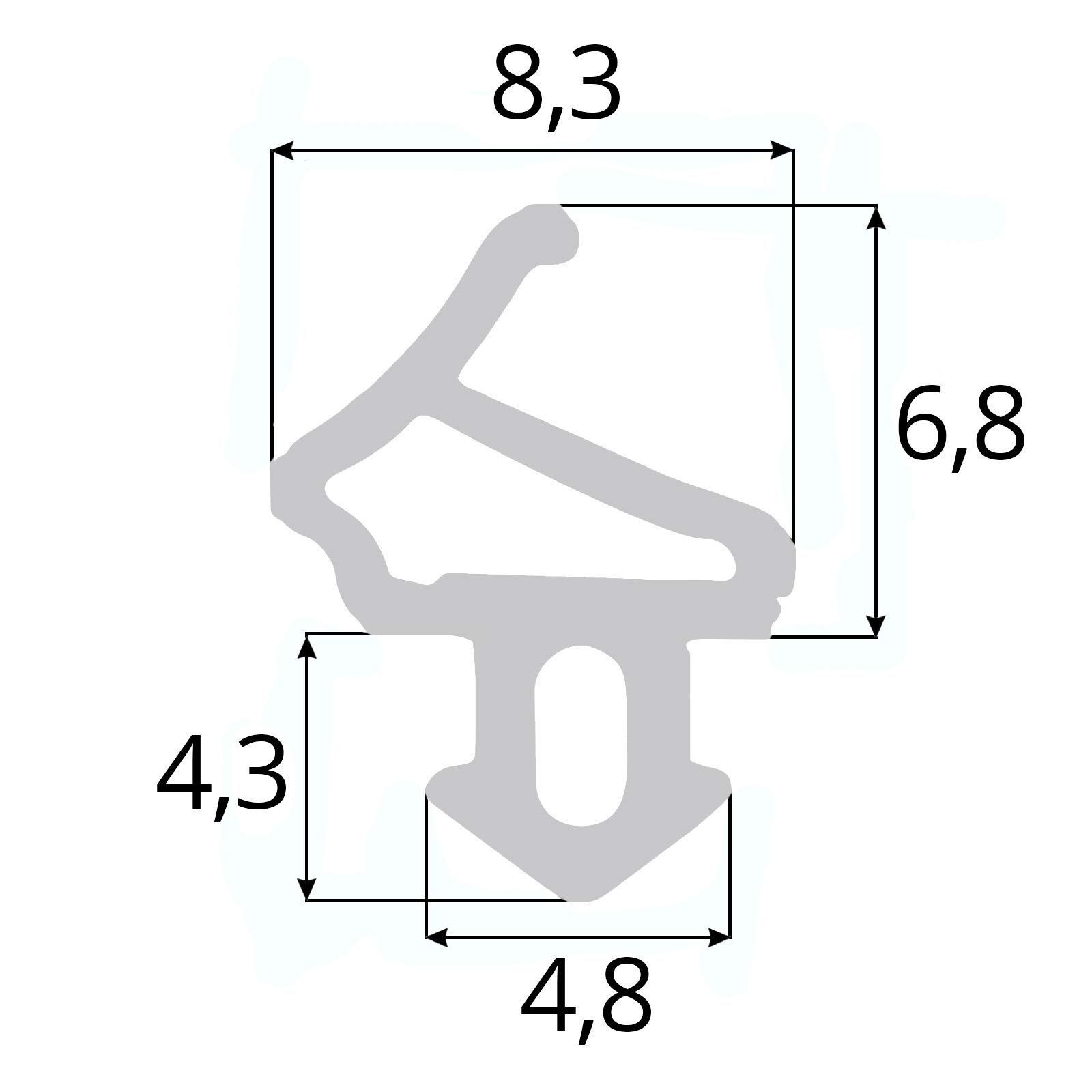 DQ-PP S-1126 VEKA raamafdichting, zwarter rubberen afdichtingstape, kunststof afdichtingen, aluminium profielafdichting, voor pvc ramen en deuren, 5 m