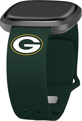 Game Time Green Bay Packers - Correa deportiva de silicona compatible con Fitbit Versa 3 y Sense