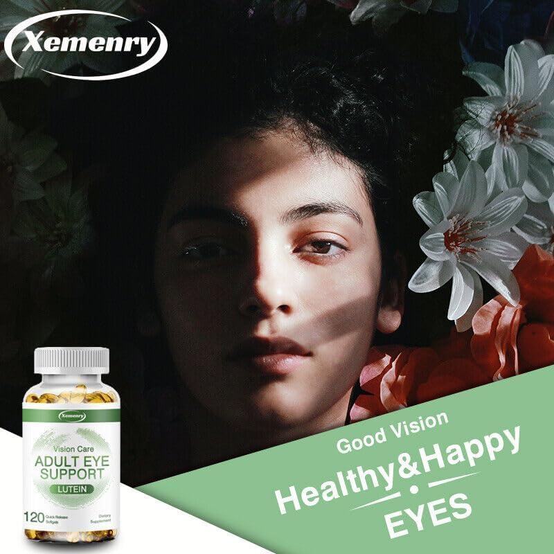 Compléments de soutien oculaire pour adultes (120 gélules) avec lutéine et zéaxanthine – Compléments pour la santé des yeux et de la vision