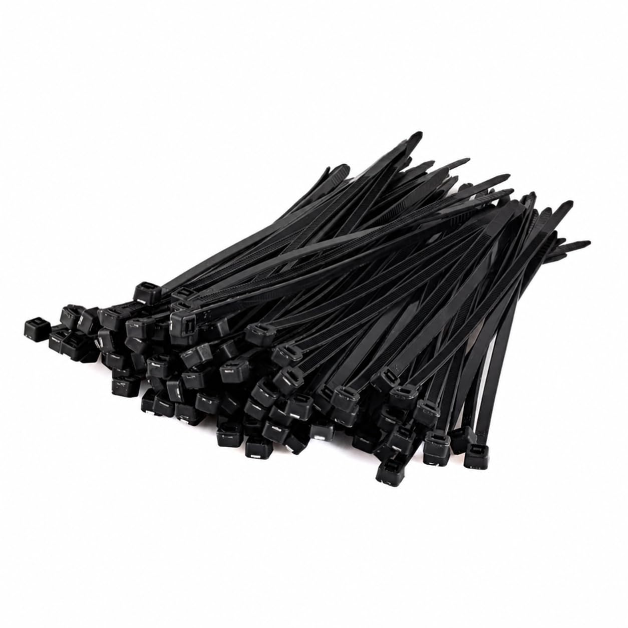 Black Cable Ties 200mm x 3.6mm, 100 Pack 8 Inch Nylon Zip Ties, UV Resistant Self-Locking Tie Wraps for Garden, Cable Management & DIY