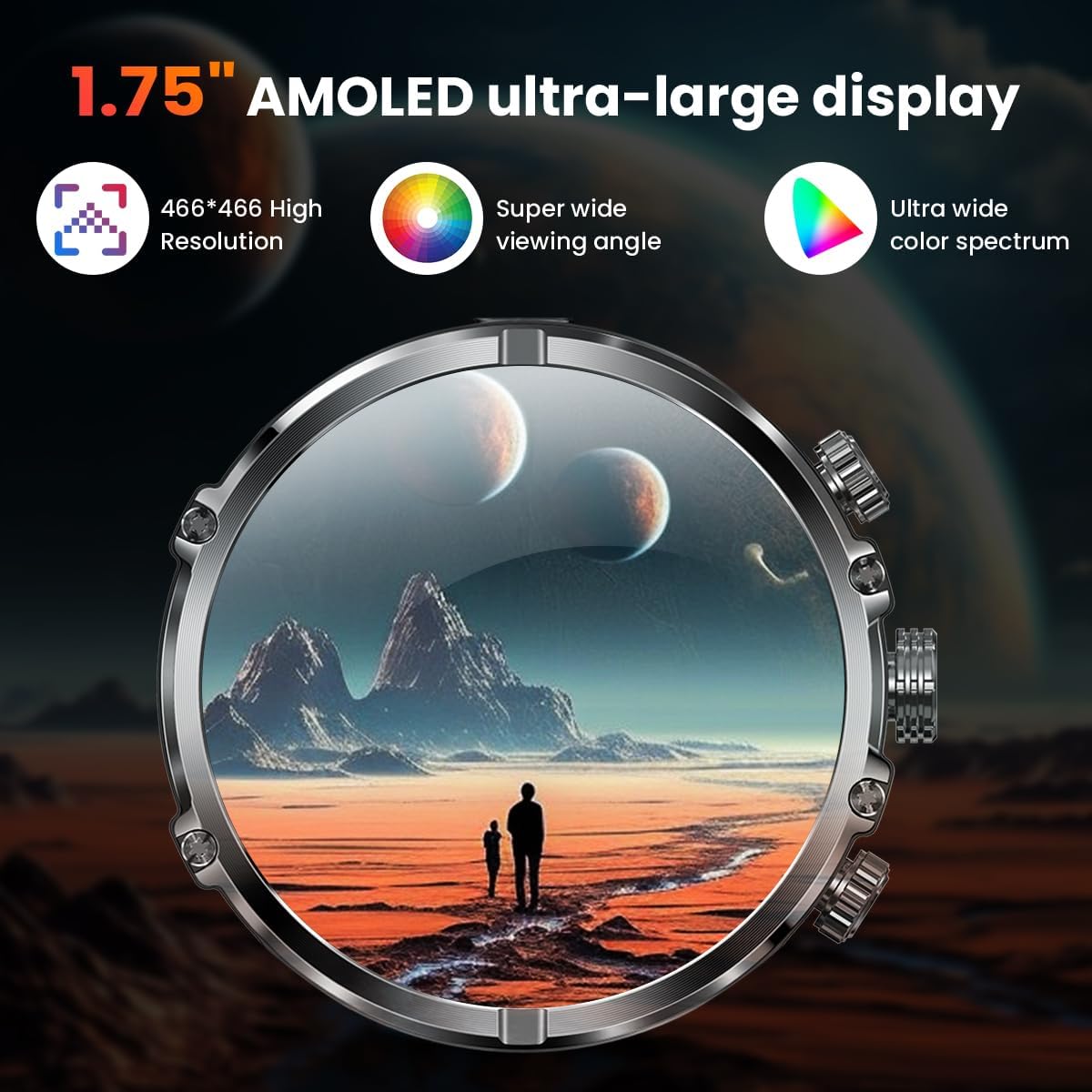 Rogbid CF53 Smart Watch AMOLED display