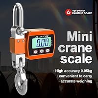 Vista 2 de Hancaner - Escala colgante digital para grúa de 1000 libras, báscula de grúa resistente de 1,102.3 lbs con retroiluminación LCD con 3