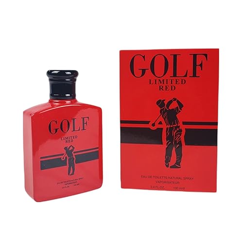 Holiday Depot Colonia de la serie Golf - Color rojo, fragancia para hombre de Secret Plus, 3.4fl ozEau de Parfum Natural Spary Vaporizateur
