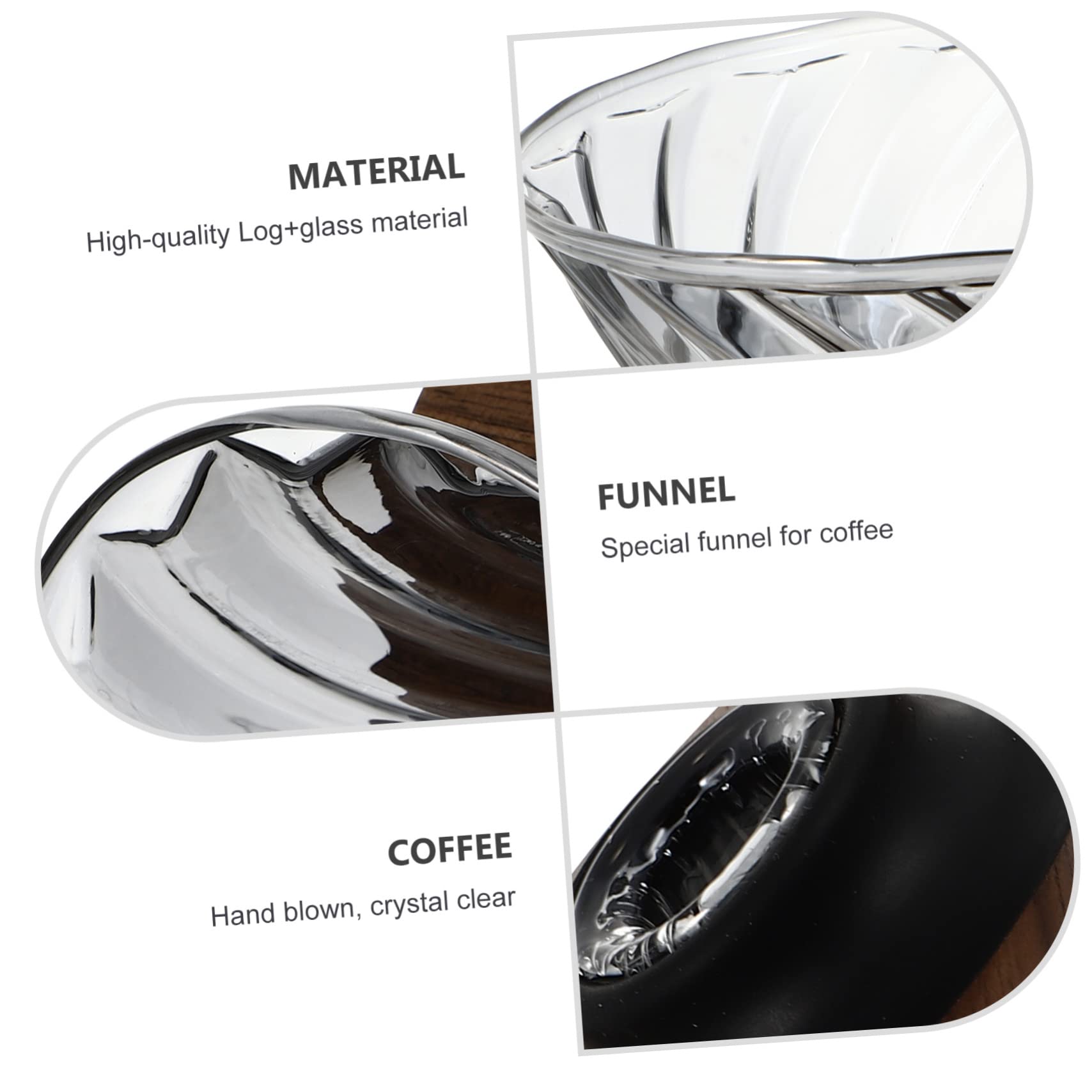 Hemobllo Noir Entonnoir en Fumé Café Verre à Cafetière Domestique