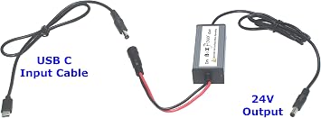 USB C to 24V Output Mini Size High Efficiency DC Power Converter