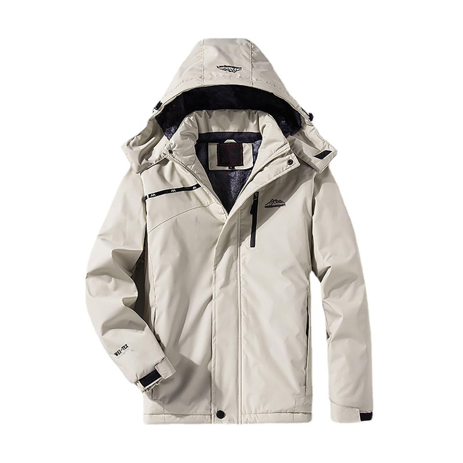 Chaqueta softshell para hombre, impermeable, chubasquero con capucha, chaqueta cortavientos forrada de forro polar, parka informal, chaqueta de entretiempo para bicicleta, chaqueta de forro polar