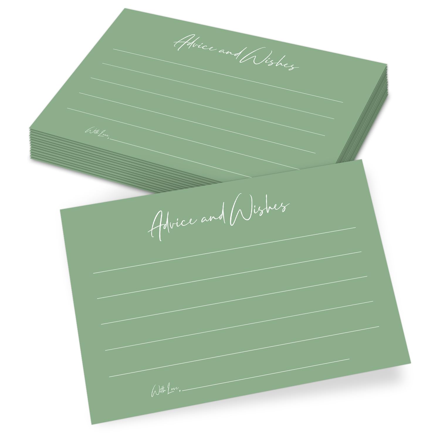 CIAEXRN Advice and Wishes Cards, Blank Well Wishes for Wedding Mr and Mrs Bridal Retirement Baby Shower Graduation Anniversary, 25 Set Words of Wisdom