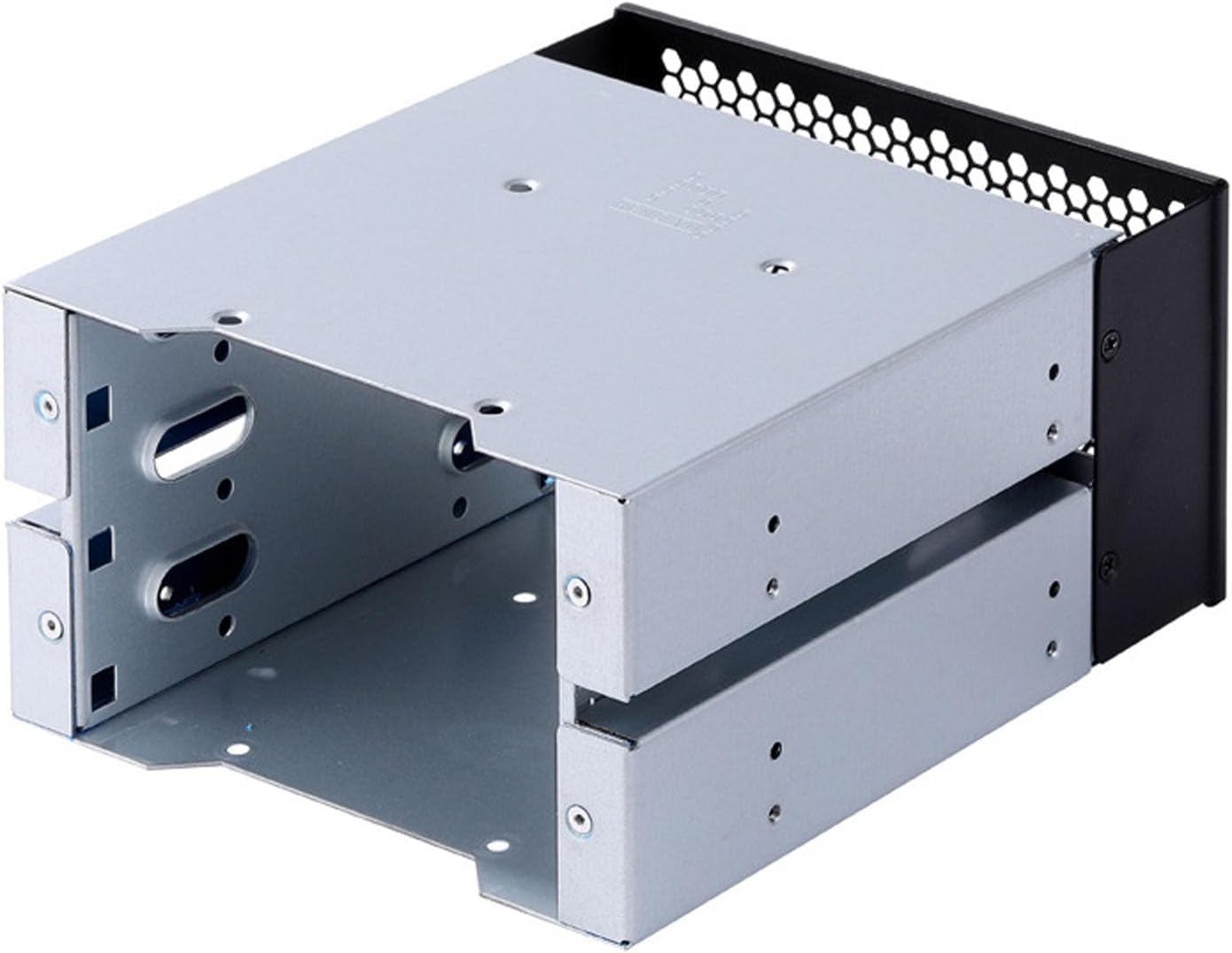 Three Disc Hard Drive Cage 2 Chassis Drive Chassis Computer Storage Expansion Box for Computer Case Metal Cage