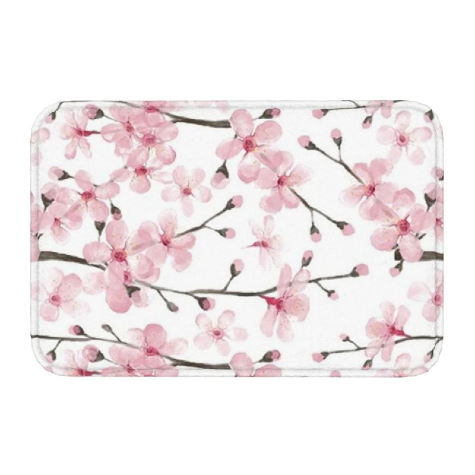 Paillasson fleurs de cerisier japonais tapis entrée intérieur extérieur sakura