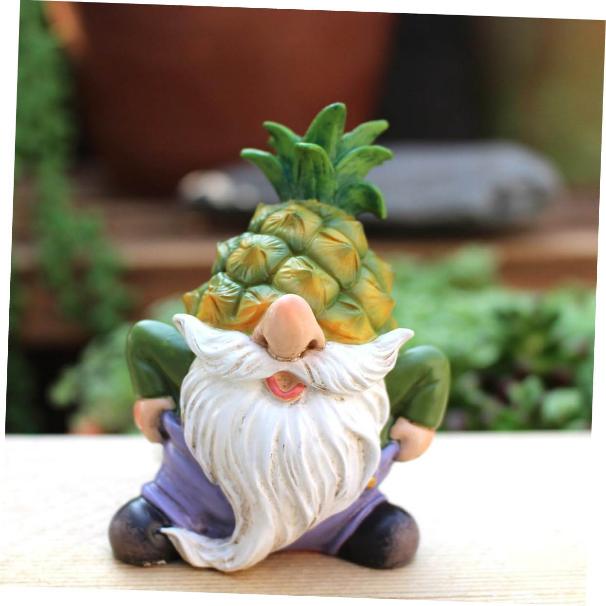 Supvox 4stücke Resin Garten Gnom Figurine Lustige GNOME Deko Für Garten Und Balkon Wetterfeste Harzfigur Für Outdoor Geschenkidee Für Gartenliebhaber