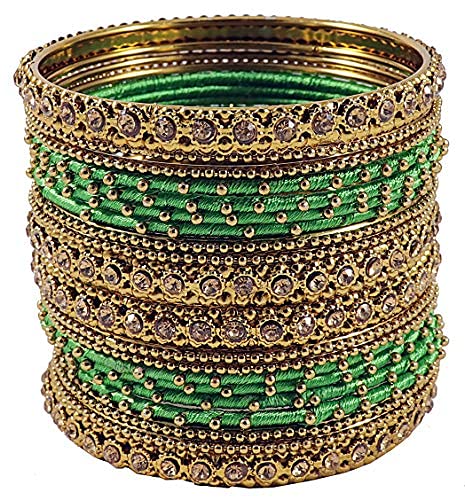 Zircon Gemstone Bangle Set For Women, Pack Of 20 Bangles