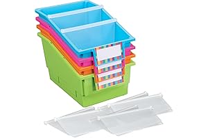 Really Good Stuff Classroom Library Bins with Dividers