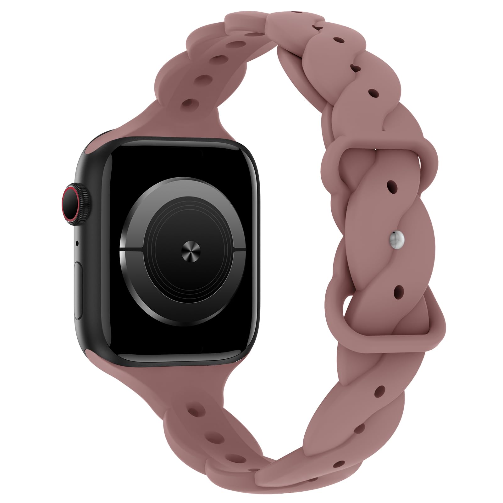 Acrbiutu Silicone Braided Band Compatible with Apple Watch 38mm 40mm 41mm 42mm 44mm 45mm 46mm 49mm Women, Slim Thin Replacement Sport Strap for iWatch