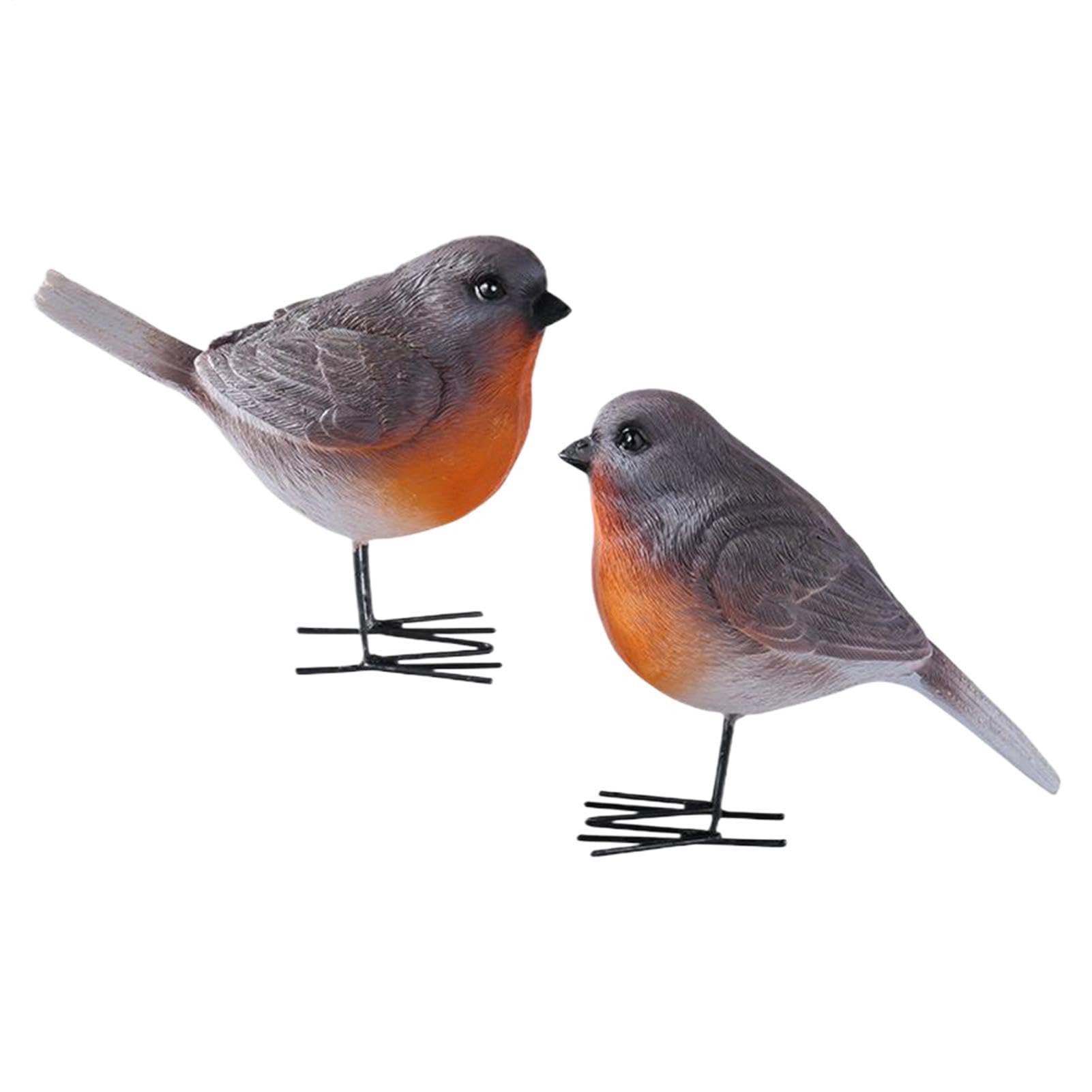 Figurines d'oiseaux décoratives en résine : statue de jardin résistante