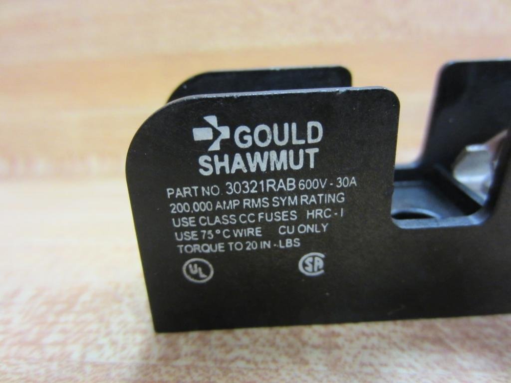 Gould 30321RAB Shawmut Fuse Block 600V 30A 1-Pole (Pack of 5)