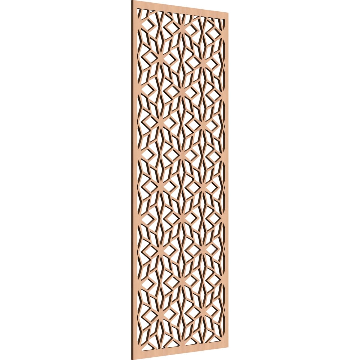 23 3/8"W x 59 3/8"H x 3/8"T Lake Decorative Fretwork Wood Wall Panels, Alder