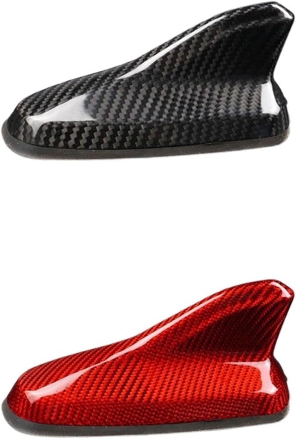 Carbon Fiber Car Shark Fin Cover Compatible with VW Golf 8 MK8 ID.3 2021 2022(Red Carbon Fiber)