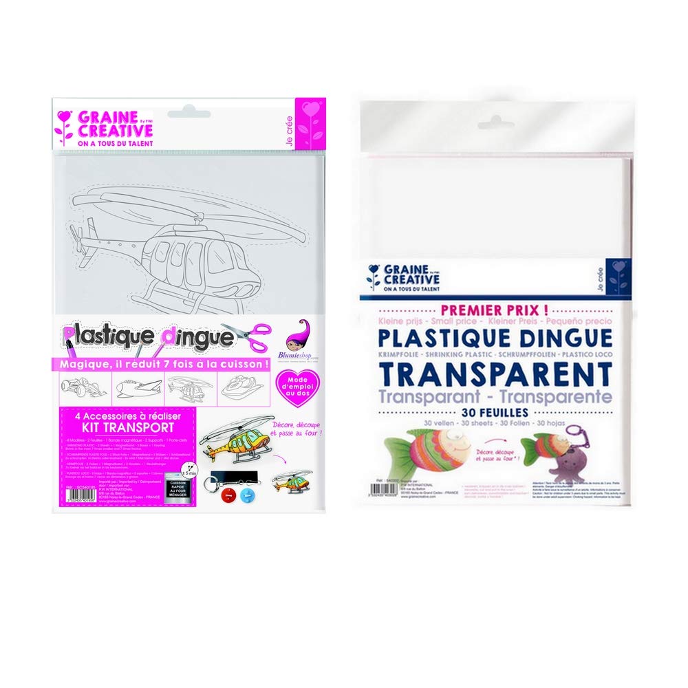 Plastique Dingue Transparent avec kit Blumie pour activités manuelles de transport