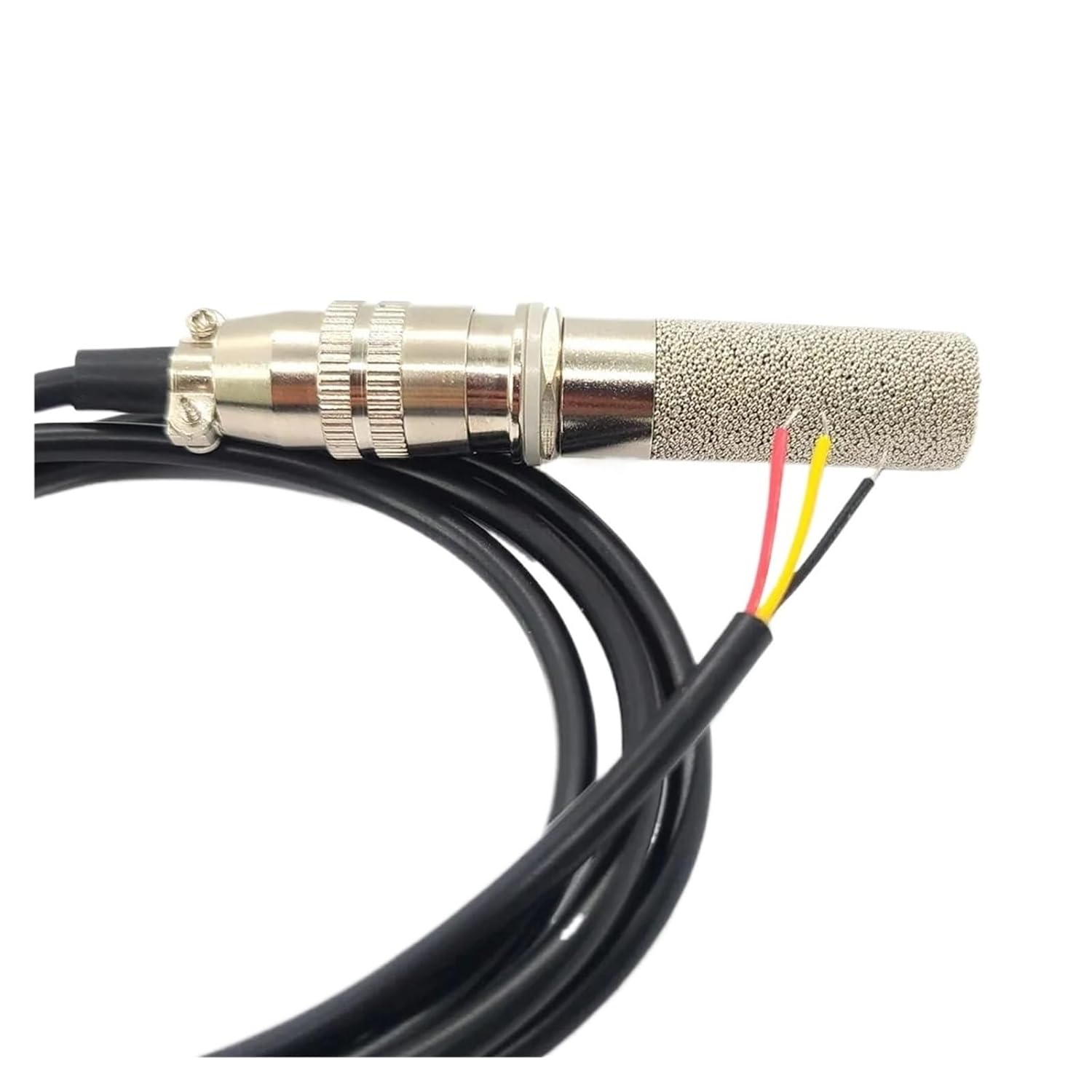 Temperature and Humidity Sensor Probe Wire Metal Head Digital Capacitor 1 Meter Long I2C Output(SHTC3 Style B)